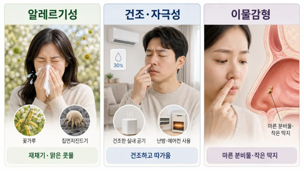 [코가 이상해요 5편] 코 안이 간지러운 이유는? 알레르기·건조 원인과 관리 방법