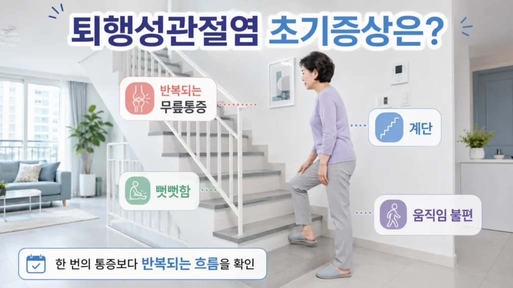 [무릎통증 원인과 관리 2편] 퇴행성관절염 초기증상은? 반복되는 무릎통증과 관리법
