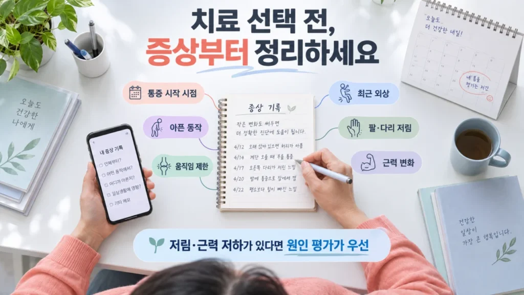 도수치료와 추나요법 치료 방향 결정 가이드 이미지