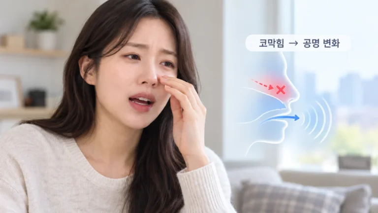 코가 막히면 왜 목소리가 맹맹할까? 환절기 코막힘 원인과 확인할 증상