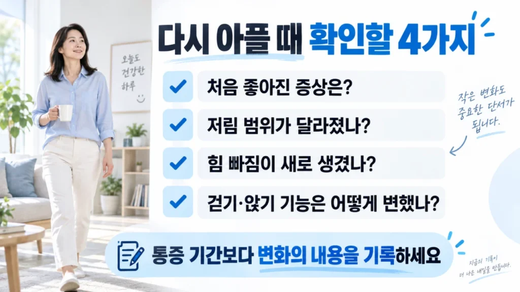 신경차단술 후 통증 재발 시 확인해야 할 체크리스트