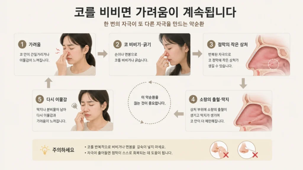 nose-rubbing-irritation-cycle
