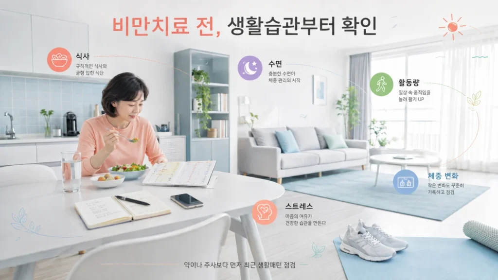[다이어트주사와 비만치료 2편] 비만치료 전 확인할 식사·수면·운동 습관