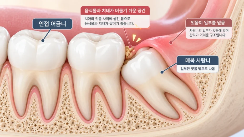 partially-erupted-wisdom-tooth-gum