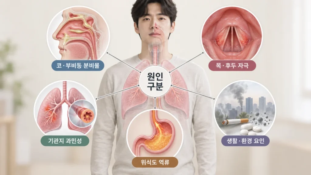 기침이 오래가는 이유는? 콧물이 목으로 넘어가는 후비루·기관지 원인까지