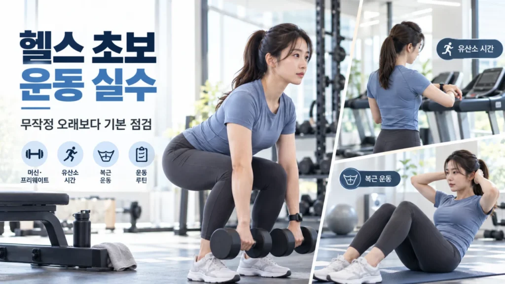[PT 운동 자세와 운동법 2편] 헬스 초보가 자주 하는 운동실수 6가지는 무엇일까요?