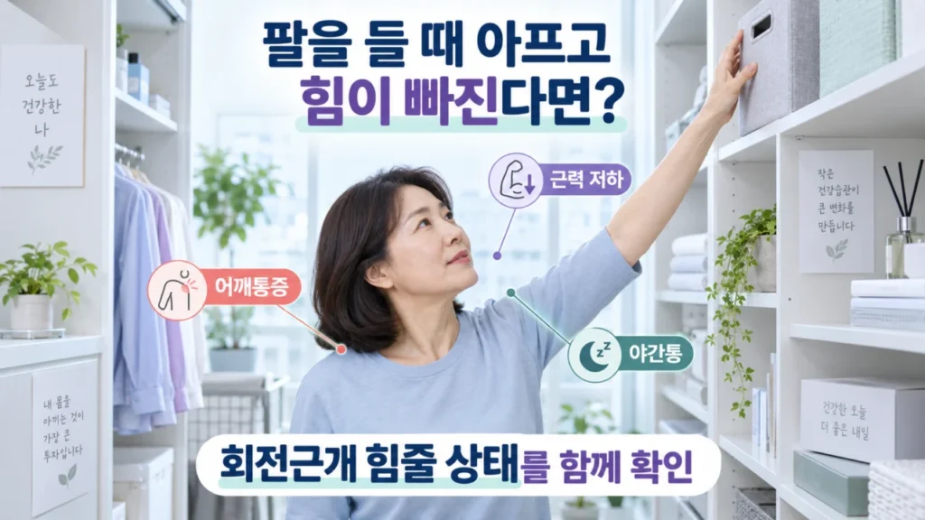 [어깨통증 증상과 원인 2편] 회전근개파열 증상은? 팔을 들 때 아픈 어깨와 힘 빠짐