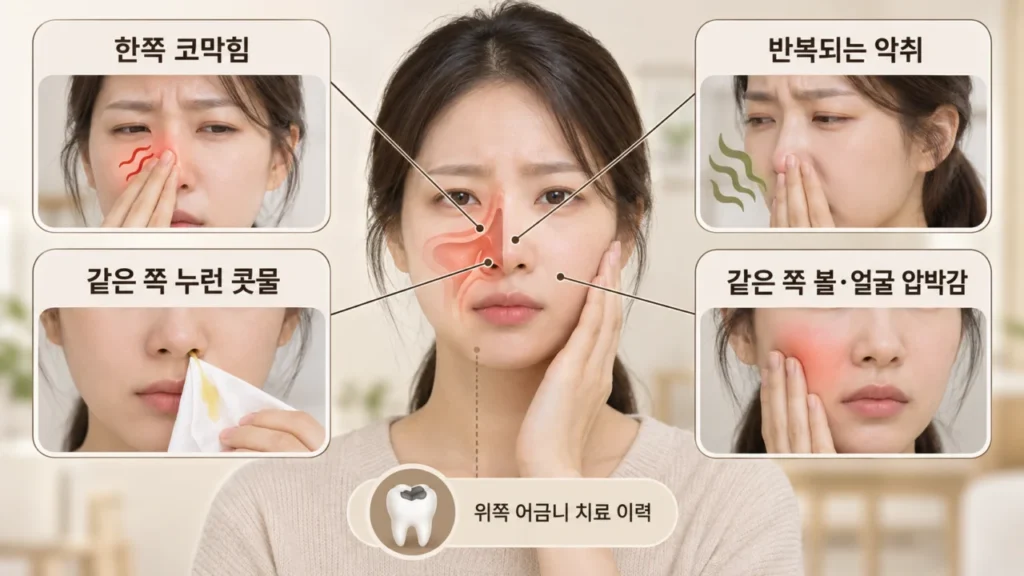 한쪽 축농증이 반복된다면? 치성부비동염 증상과 치아 원인 확인하기