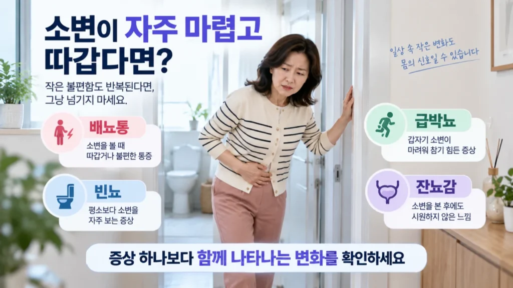 [내과 진료과목 알아보기 3편] 요로감염 증상은? 소변이 자주 마렵고 따가울 때 확인할 점