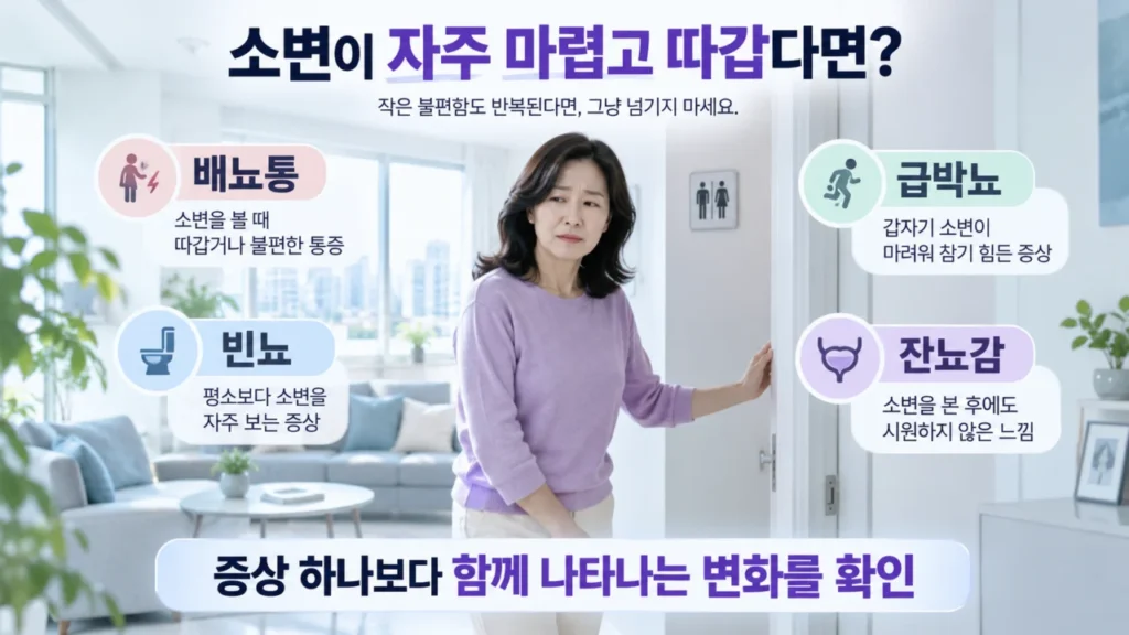 [내과 진료과목 알아보기 3편] 요로감염 증상은? 소변이 자주 마렵고 따가울 때 확인할 점