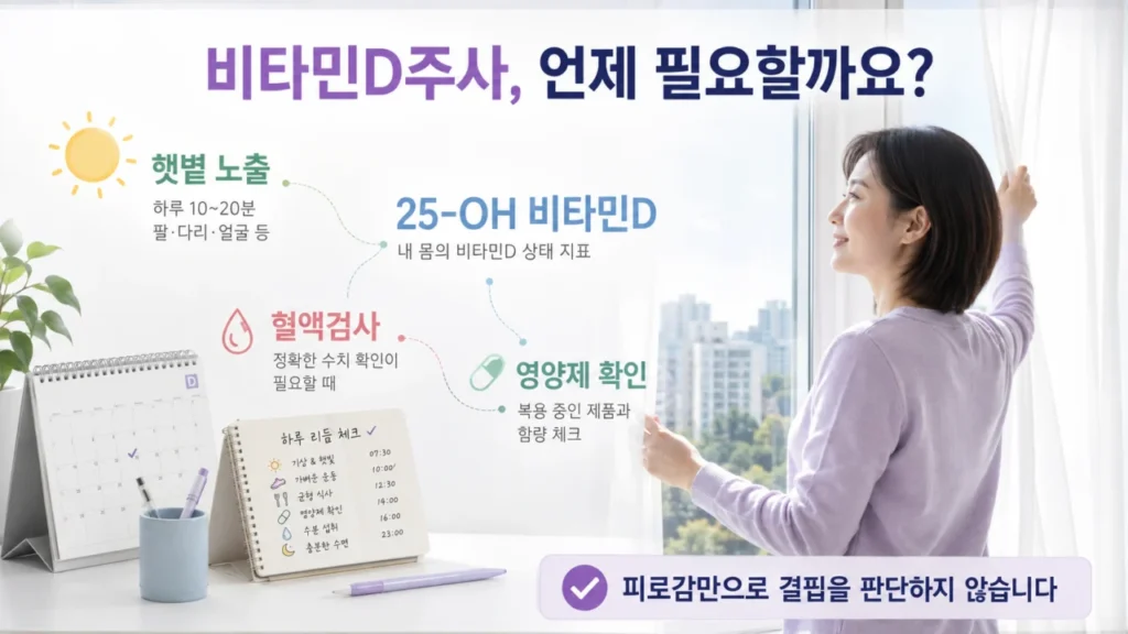 비타민D주사, 언제 필요할까요? 비타민D결핍증상과 검사기준