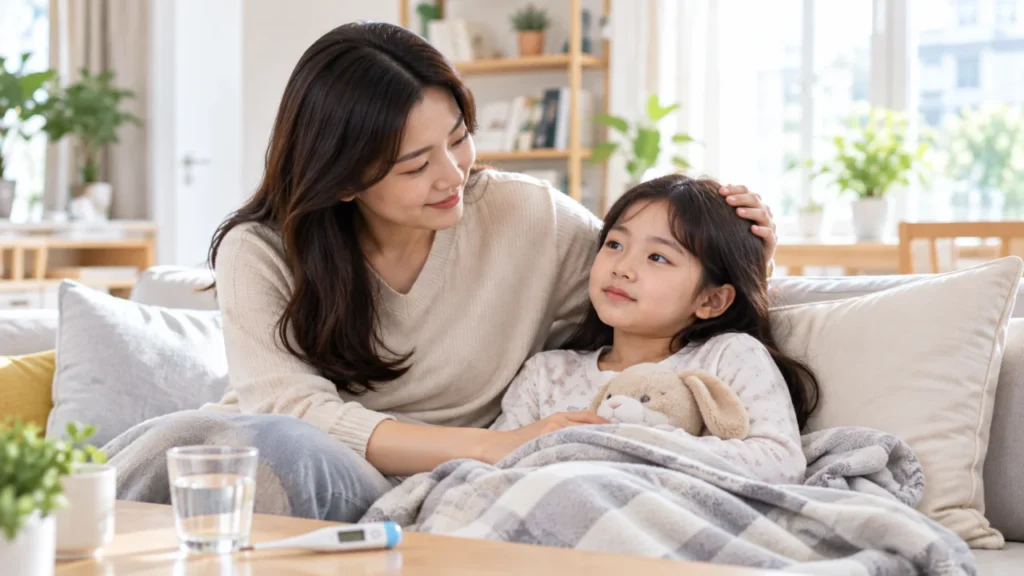 아이 독감, 열이 떨어진 뒤에도 주의해야 할 증상은?