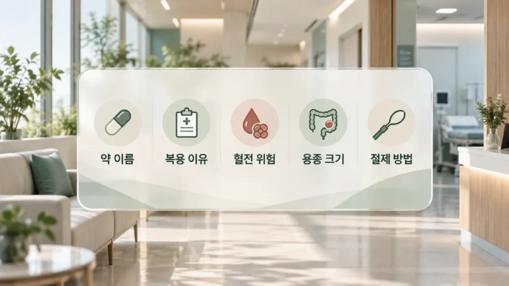 대장용종절제 전 약물 복용 체크리스트
