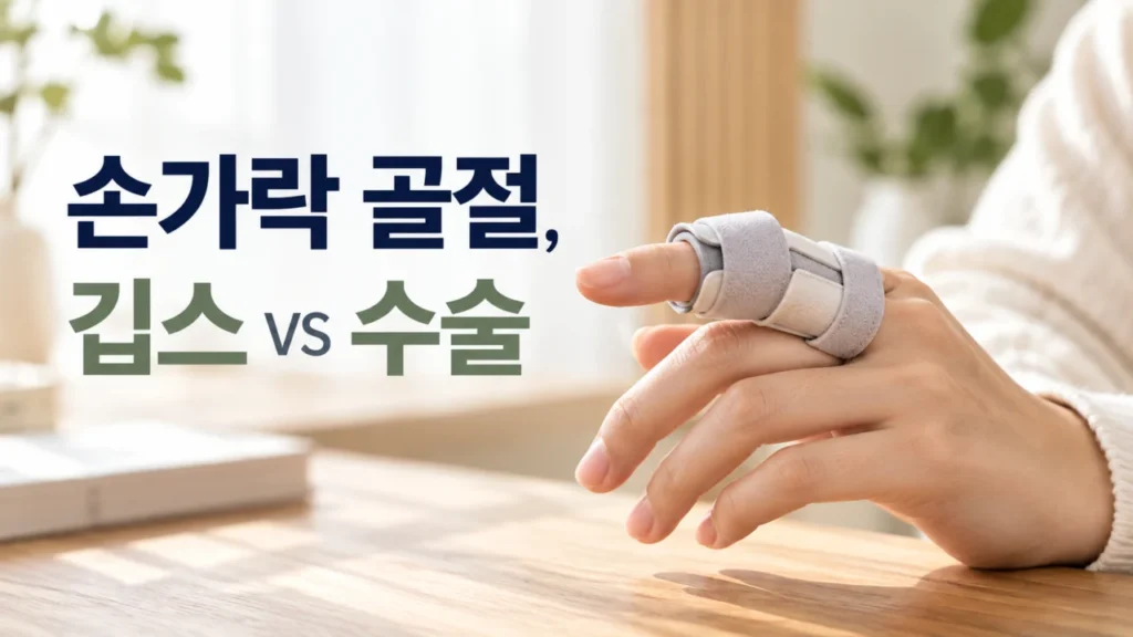손가락 골절, 깁스만 해도 될까? 수술이 필요한 경우