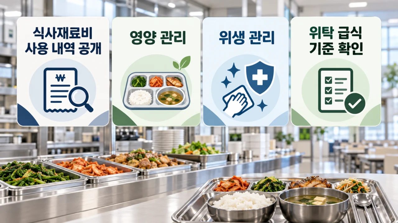 장기요양기관 급식관리 기준에 따라 식사재료비 사용 내역, 기관 규모별 영양·위생 관리, 위탁 급식 운영 기준 등을 확인할 수 있도록 했다. (사진 - AI 생성)
