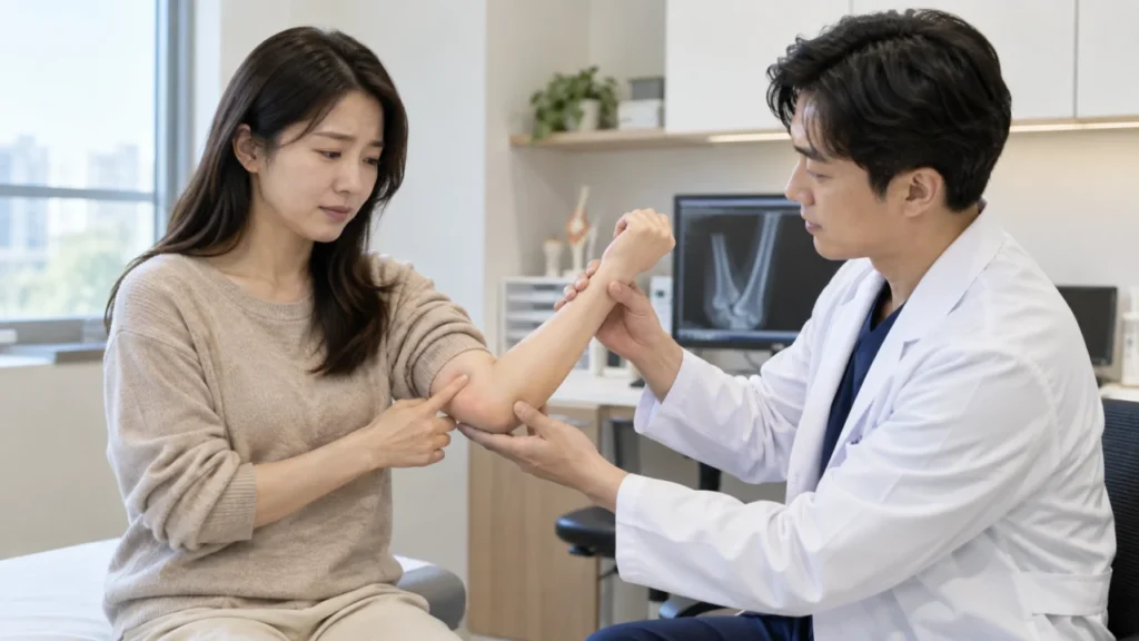 프롤로주사 전 통증 원인과 기능 저하 평가가 중요한 이유를 설명하는 그림