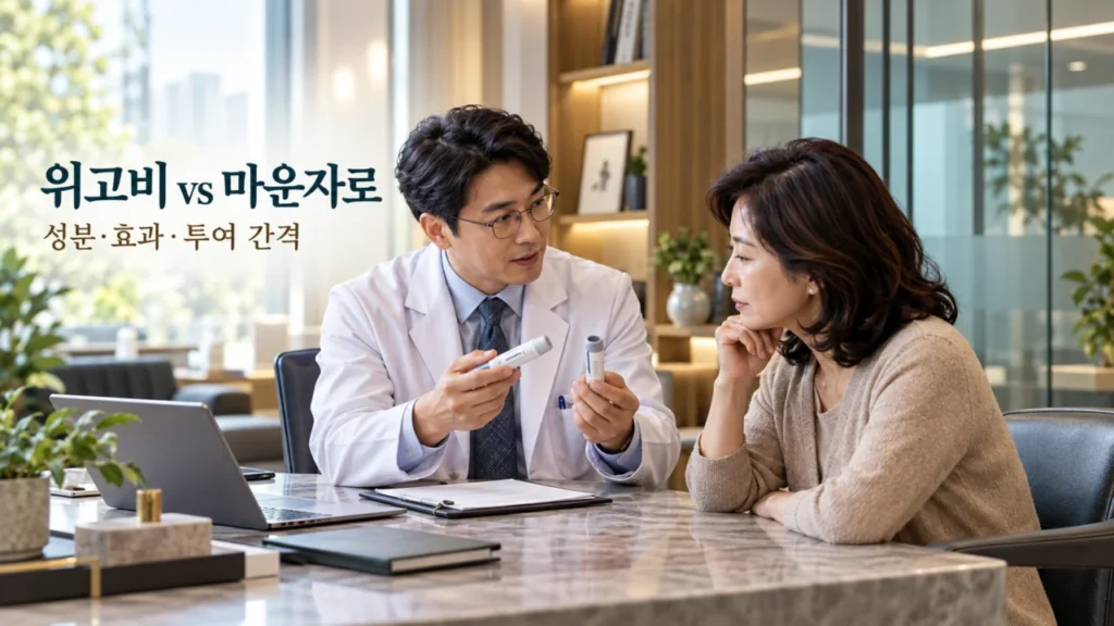 위고비와 마운자로 차이는? 효과·성분·투여 간격 비교